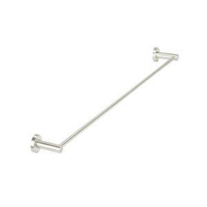 Meir - MR01-SR90-PVDBN - Round Single Towel Rail 900mm - PVD Brushed Nickel