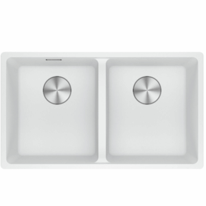 Franke - MRG120-35PW-B - Maris Double Bowl Sink - Polar White Fragranite