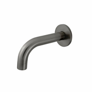 Meir - MS05-130-PVDGM - Round Curved Spout 130mm - Shadow Gunmetal