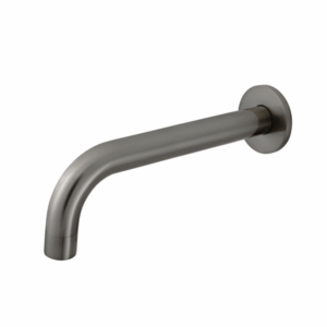 Meir - MS05-PVDGM - Round Curved Spout 200mm - Shadow Gunmetal