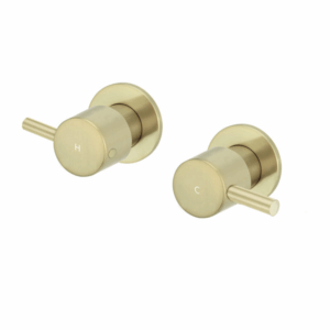 Meir - MW06-PVDBB - Round Quarter-Turn Wall Taps - PVD Tiger Bronze