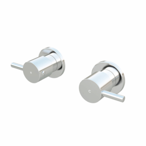Meir - MW06-C - Round Quarter-Turn Wall Taps - Polished Chrome