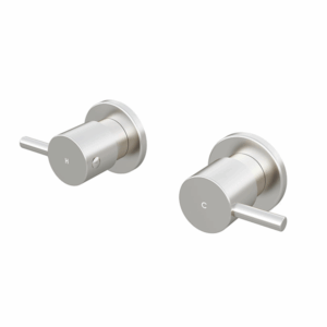 Meir - MW06-PVDBN - Round Quarter-Turn Wall Taps - PVD Brushed Nickel