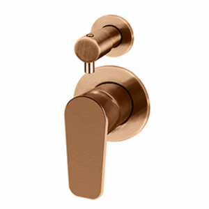 Meir - MW07TSPD-FIN-PVDBZ - Round Diverter Mixer Paddle Handle Trim Kit - PVD Lustre Bronze