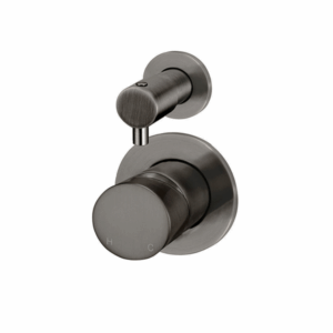 Meir - MW07TSPN-FIN-PVDGM - Round Diverter Mixer Pinless Handle Trim Kit - Shadow Gunmetal