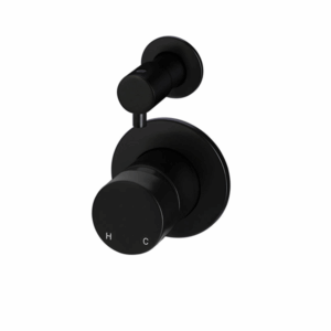 Meir - MW07TSPN-FIN - Round Diverter Mixer Pinless Handle Trim Kit - Matte Black
