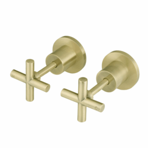 Meir - MW08JL-PVDBN - Round Cross Handle Jumper Valve Wall Top Assemblies - PVD Brushed Nickel