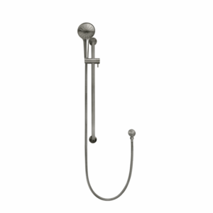 Meir - MZ0402-PVDGM - Round Three Function Hand Shower on Rail Column - Shadow Gunmetal