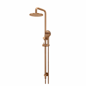 Meir - MZ0704-R-PVDBZ - Round Combination Shower Rail 200mm Rose - PVD Lustre Bronze