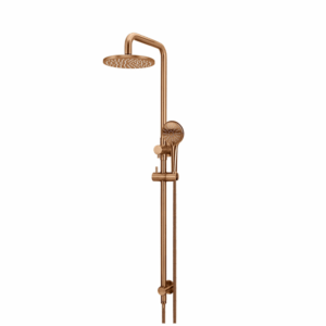 Meir - MZ0704-PVDBZ - Round Combination Shower Rail, 200mm Rose, Three-Function Hand Shower - PVD Lustre Bronze