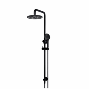 Meir - MZ0704 - Round Combination Shower Rail, 200mm Rose, Three-Function Hand Shower - Matte Black