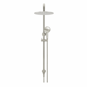 Meir - MZ0706-PVDBN - Round Combination Shower Rail, 300mm Rose, Three Function Hand Shower - PVD Brushed Nickel