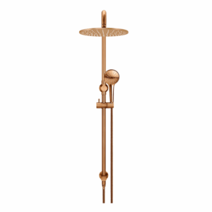 Meir - MZ0706-PVDBZ - Round Combination Shower Rail, 300mm Rose, Three Function Hand Shower - PVD Lustre Bronze