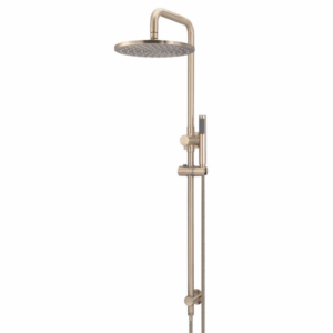 Meir - MZ0706-R-CH - Round Combination Shower Rail 300mm Rose, Single Function Hand Shower - Champagne