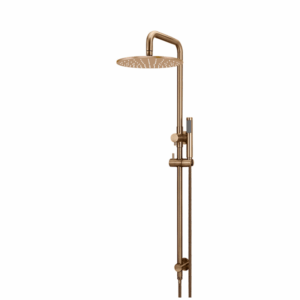 Meir - MZ0706-R-PVDBZ - Round Combination Shower Rail, 300mm Rose, Single Function Hand Shower - PVD Lustre Bronze