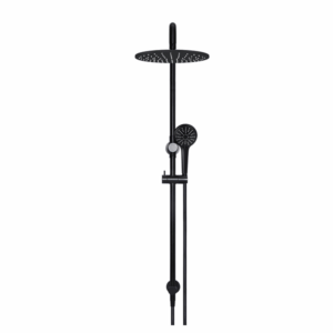 Meir - MZ0706 - Round Combination Shower Rail, 300mm Rose, Three Function Hand Shower - Matte Black