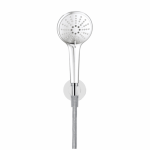 Meir - MZ08-C- Round Three Function Hand Shower on Fixed Bracket - Polished Chrome