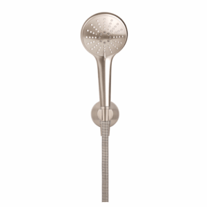Meir - MZ08-CH - Round Three Function Hand Shower on Fixed Bracket - Champagne