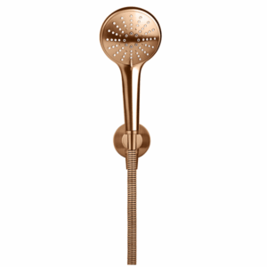 Meir - MZ08-PVDBZ - Round Three Function Hand Shower on Fixed Bracket - PVD Lustre Bronze
