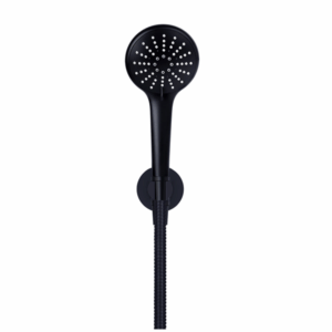 Meir - MZ08 - Round Three Function Hand Shower on Fixed Bracket - Matte Black