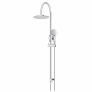 Meir - MZ0904-C - Round Gooseneck Shower Set with 200mm Rose, Three-Function Hand Shower - Polished Chrome