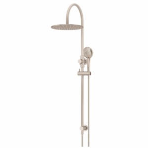 Meir - MZ0906-CH - Round Gooseneck Shower Set, 300mm Rose, 3-Function Hand Shower - Champagne