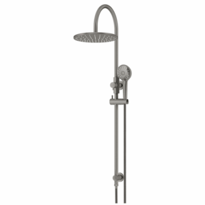 Meir - MZ0906-PVDGM - Round Gooseneck Shower Set, 300mm Rose, 3-Function Hand Shower - Shadow Gunmetal
