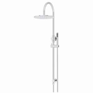 Meir - MZ0906-R-C - Round Gooseneck Shower Set, 300mm Rose, Single-Function Hand Shower - Polished Chrome
