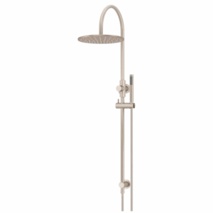Meir - MZ0906-R-CH - Round Gooseneck Shower Set, 300mm Rose, Single-Function Hand Shower - Champagne