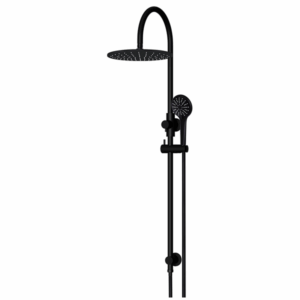 Meir - MZ0906 - Round Gooseneck Shower Set, 300mm Rose, 3-Function Hand Shower - Matte Black