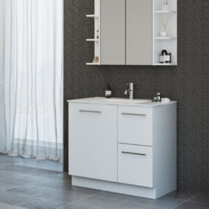 Timberline - Nevada - NEV-V-900-C-APH-F - 900mm Floor Standing Vanity - Alpha Ceramic Top