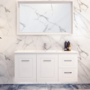 Timberline - Nevada Classic - NVC-V-1200-C-APH-W - 1200mm Wall Hung Vanity - Alpha Ceramic Top