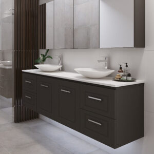 Timberline - Nevada Classic - NVC-V-1800-D-SSA-W - 1800mm Double Bowl Wall Hung Vanity - SilkSurface Top
