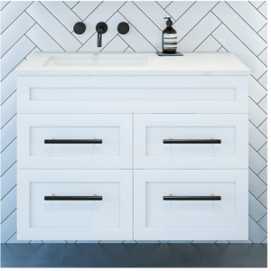 Rifco - Newport - NW9S - Wall Hung Vanity with Caesarstone Top 900mm