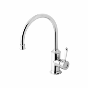 Phoenix - Nostalgia - NS733-62 - Sink Mixer 220mm Gooseneck - Chrome / White