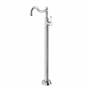 Phoenix - Nostalgia - NS745-62  - Floor Mounted Basin Mixer - Chrome / White