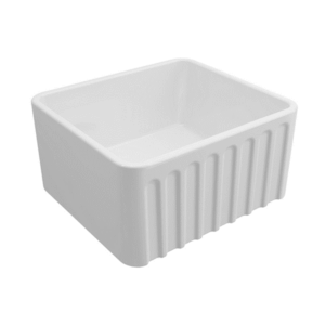Turner Hastings - Novi - NO50FS - 50 x 46 Fine Fireclay Butler Sink - Reversible Ribbed & Flat - White Gloss