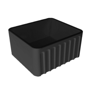 Turner Hastings - Novi - NO50FS-MB - 50 x 46 Fine Fireclay Butler Sink - Reversible Ribbed & Flat  - Matte Black