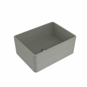 Turner Hastings - Novi - NO604FS-CL - 60 x 46 Fine Fireclay Butler Sink - Reversible Ribbed & Flat - Concrete Look
