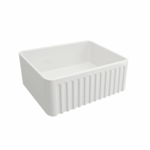Turner Hastings - Novi - NO60FS - 60 x 46 Fine Fireclay Butler Sink - Reversible Ribbed & Flat - White Gloss