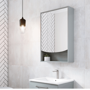 Timberline - Pure Bliss - PBS-SC-600-S-G - 600mm Shaving Cabinet