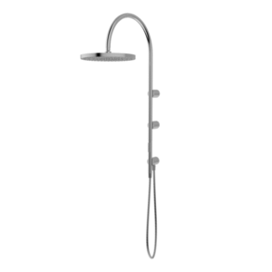 Novas - Prime - PRMEXRSWHHSFBSSS - Exposed Rail Shower Head w Hand Shower - Satin Stainless Steel