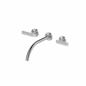 Novas - Prime - PRMWBSLSSS - Wall Basin Set with Lever - Satin Stainless Steel
