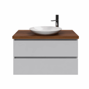 Rifco - Platinum - PW9T5 - Wall Hung Double Drawer with Timber Top 900mm