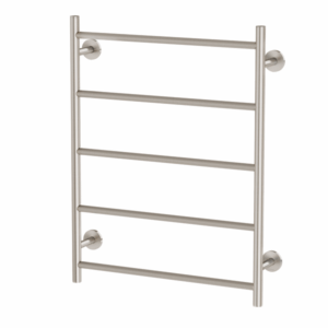 Phoenix - Radii - RA8750 BN - Heated Towel Ladder 550 X 740mm Round Plate - Brushed Nickel