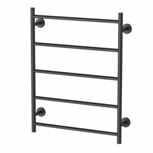 Phoenix - Radii - RA8750 MB - Heated Towel Ladder 550 X 740mm Round Plate - Matte Black