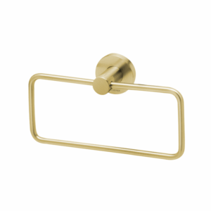 Phoenix - Radii - RA893-12 - Hand Towel Holder Round Plate - Brushed Gold