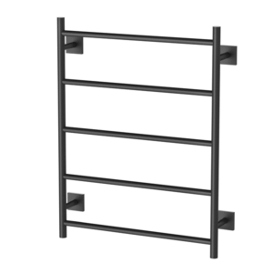 Phoenix - Radii - RS8750 MB - Heated Towel Ladder 550 X 740mm Square Plate - Matte Black