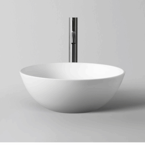 KasKadeStone - Bowl S01 - S01-390 - Round Bench Basin 390 - Matte White