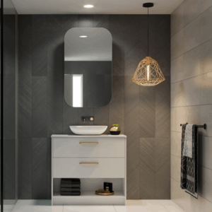 Timberline - Jazz Arch - JZA-SC-600-S-G - 600mm Shaving Cabinet